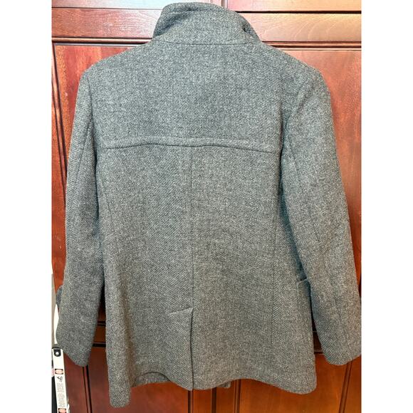 Banana Republic Toggle Closure Gray Wool Coat Size PS - Picture 5 of 11